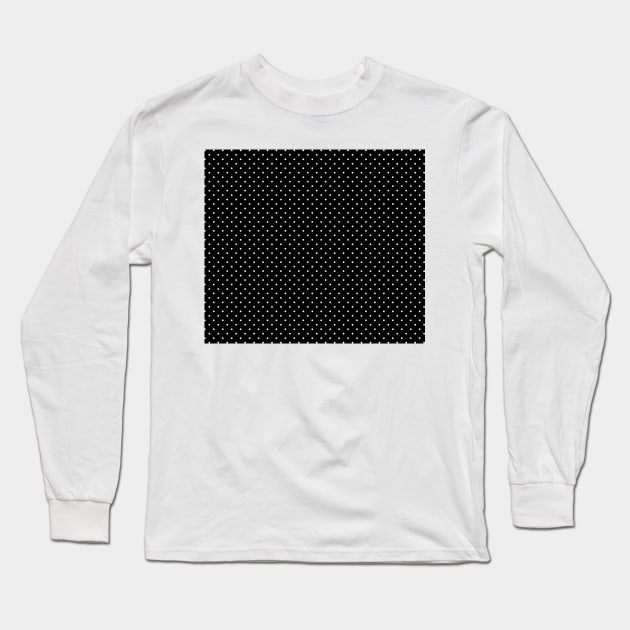 Black and White Micro Mini Polka Dot Long Sleeve T-Shirt by squeakyricardo